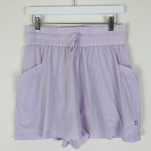 Sweaty Betty 2” workout running shorts in lavender lilac purple size 8-10 - Picture 1 of 4
